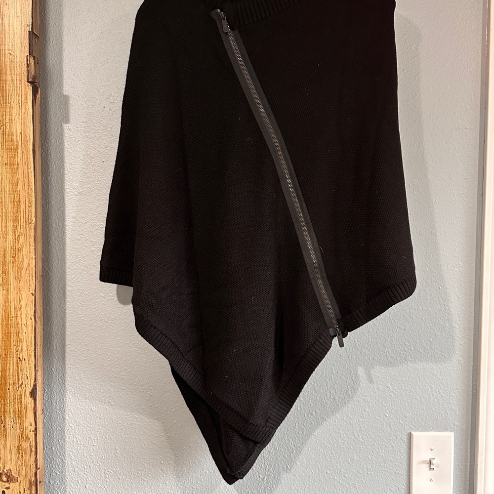 Lululemon Black Asymmetrical Poncho with Zipper